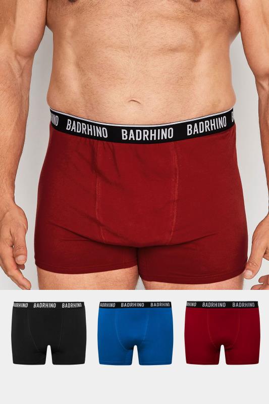 BadRhino Big & Tall 3 Pack Black/Red/Blue Boxers | BadRhino 1