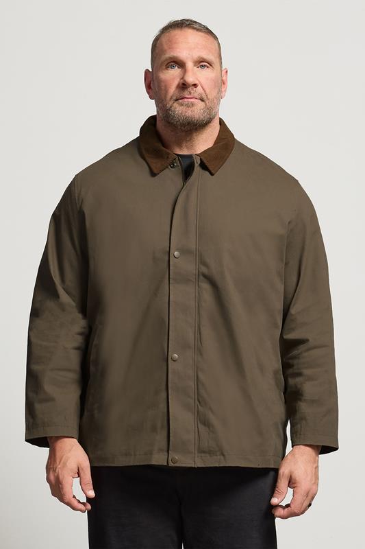JACK & JONES Big & Tall Brown Grady Worker Jacket | BadRhino 1
