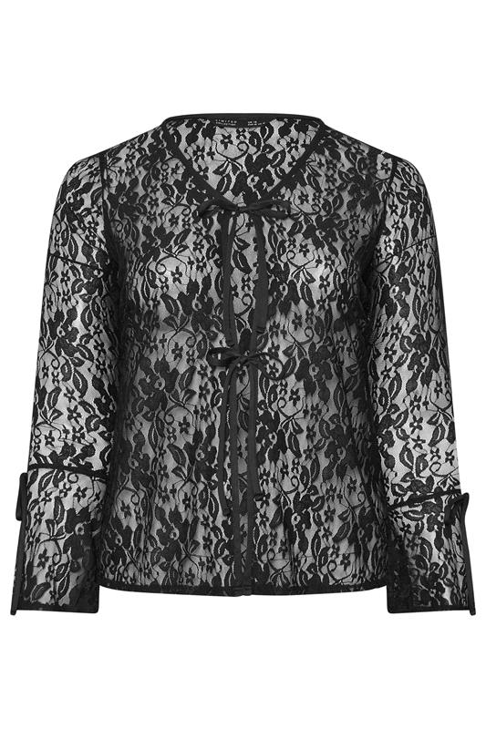 LIMITED COLLECTION Plus Size Black Long Sleeve Lace Top | Yours Clothing 5