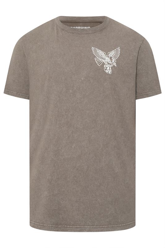 BadRhino Big & Tall Brown Acid Wash Falcon Graphic T-Shirt | BadRhino 6