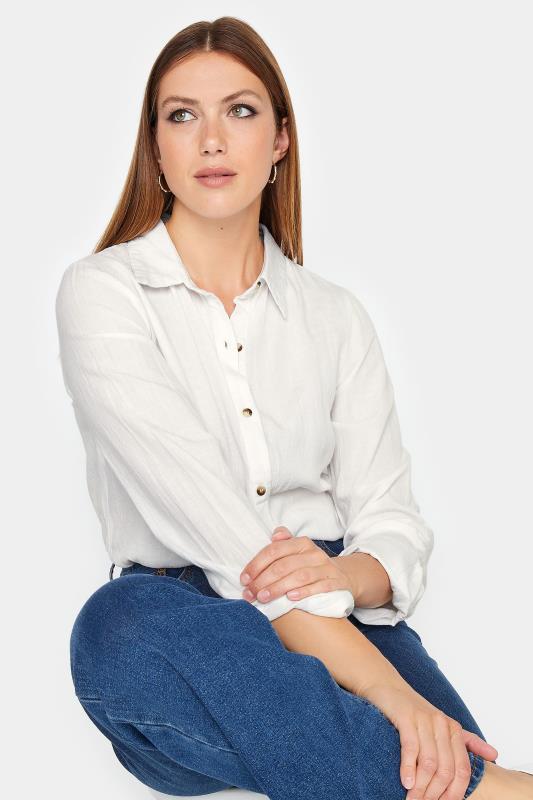 LTS Tall Womens White Long Sleeve Linen Shirt | Long Tall Sally  5
