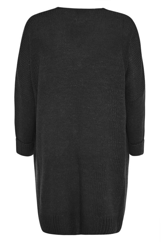 Plus Size Curve Black Drop Sleeve Knitted Jumper Dress | Yours Clothing 7