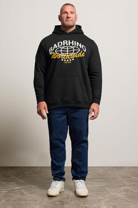 BadRhino Big & Tall Black Worldwide Hoodie 1