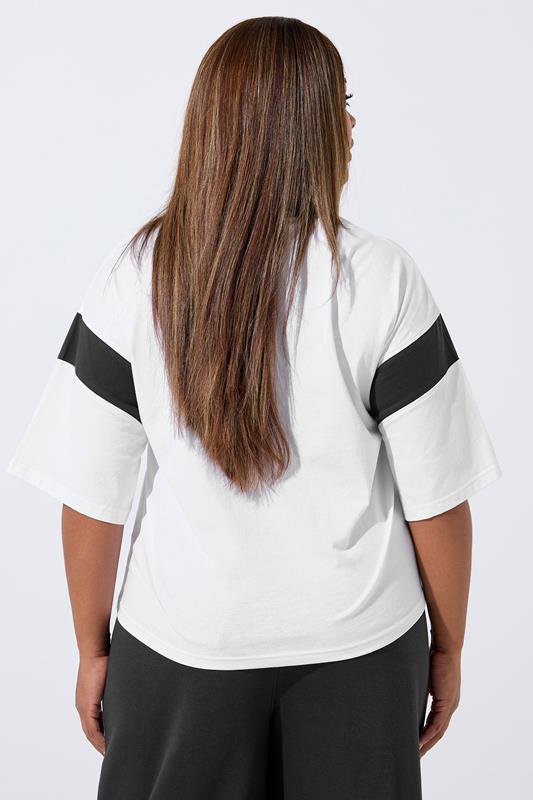 LIMITED COLLECTION Plus Size White '97' Slogan Varsity T-Shirt | Yours Clothing 2