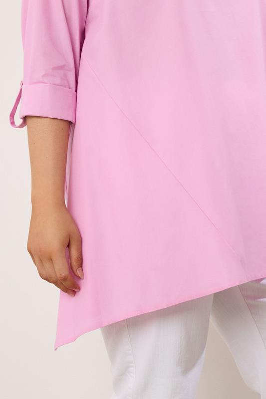 EVANS Plus Size Pink Overhead Shirt | Evans 4