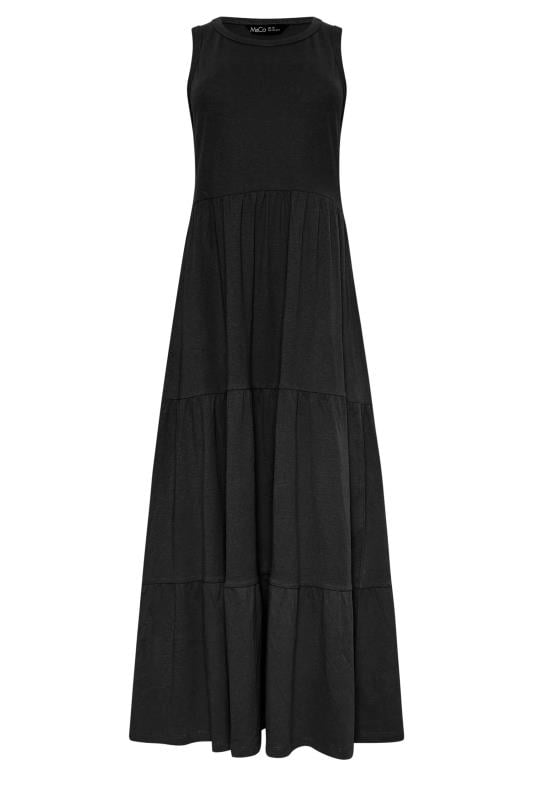 M&Co Black Sleeveless Tiered Cotton Maxi Dress | M&Co 6