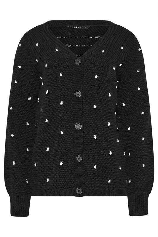 LTS Tall Women's Black & White Polka Dot Cardigan | Long Tall Sally 5