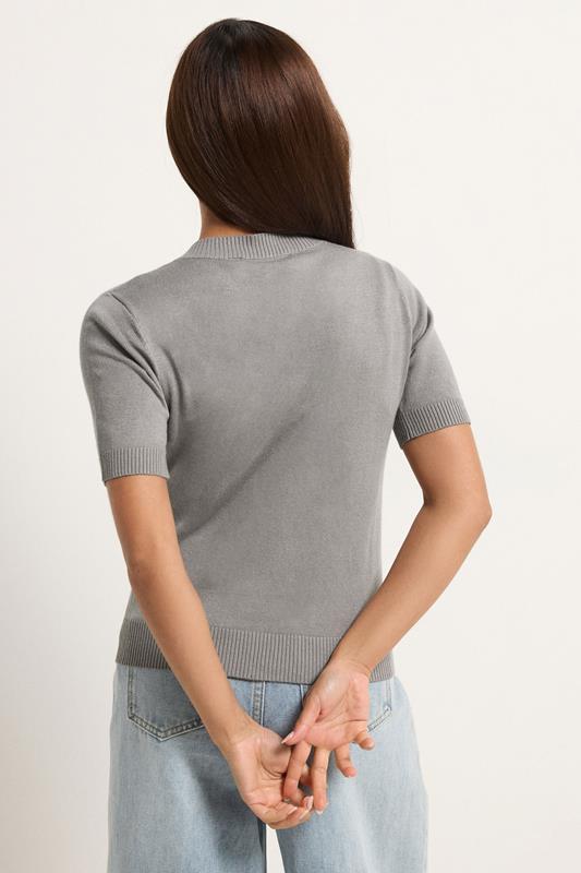 PixieGirl Petite Women's Grey Argyle Cardigan | PixieGirl 4