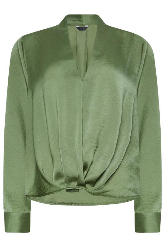 M&Co Green Wrap Front Blouse | M&Co 6