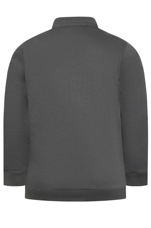 BadRhino Big & Tall Grey Premium Crew Neck Sweatshirt | BadRhino 7