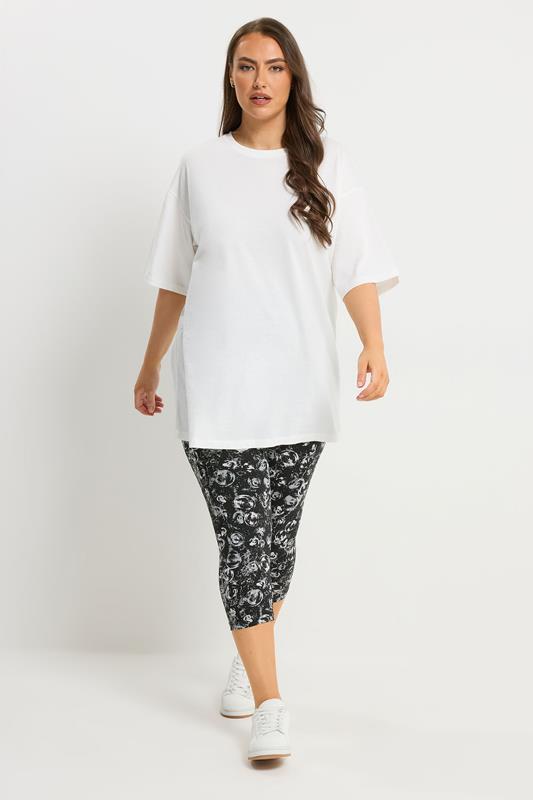 YOURSET 2 PACK Plus Size Grey Swirl Cropped Leggings | Yours Clothing 4