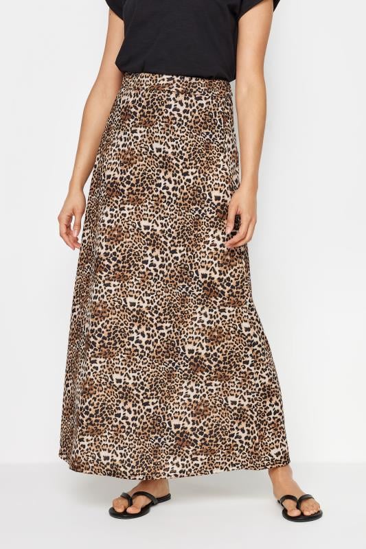 M&Co Natural Brown Leopard Print Maxi Skirt | M&Co 2