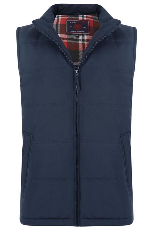 KAM Navy Blue Quilted Gilet | BadRhino 1