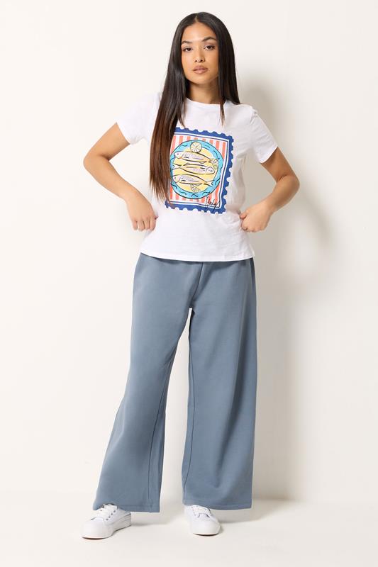  M&Co Petite Denim Blue Wide Leg Joggers