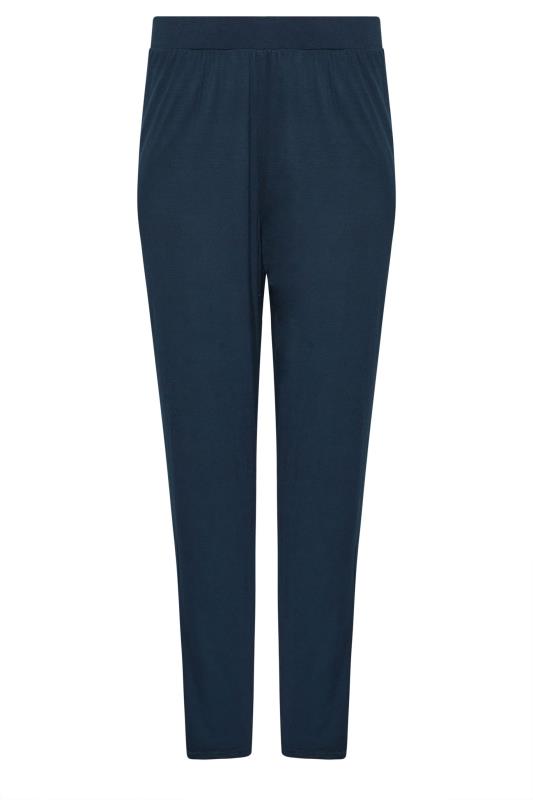 M&Co Navy Blue Hareem Jersey Trousers | M&Co 5