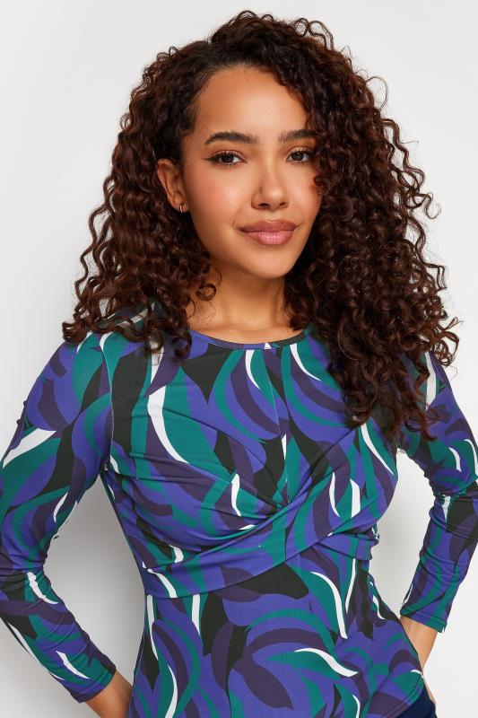M&Co Blue & Green Abstract Print Twist Top | M&Co 4