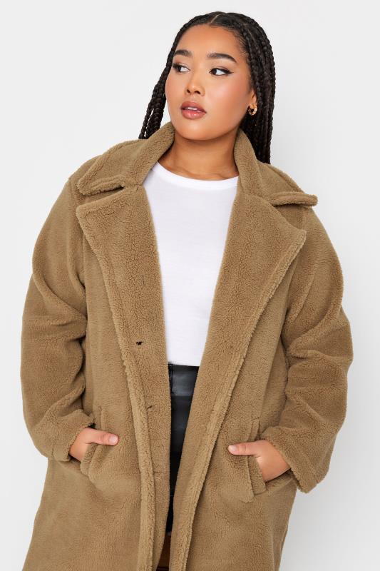 YOURS Plus Size Beige Brown Faux Fur Coat | Yours Clothing 4
