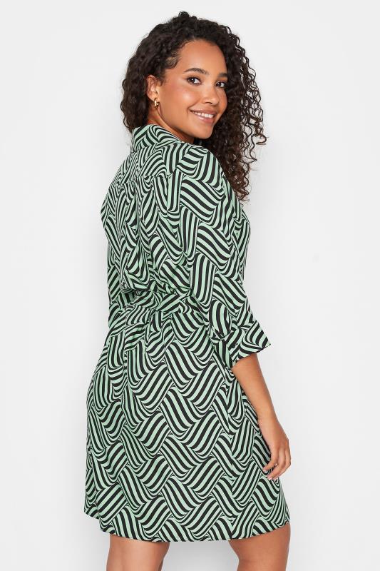 M&Co Green Geometric Print Shirt Dress | M&Co 3