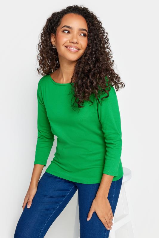 M&Co Green 3/4 Sleeve Essential Top | M&Co 2