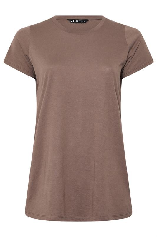 YOURSET 3 PACK Plus Size Chocolate Brown & Pink Core T-Shirts | Yours Clothing 10