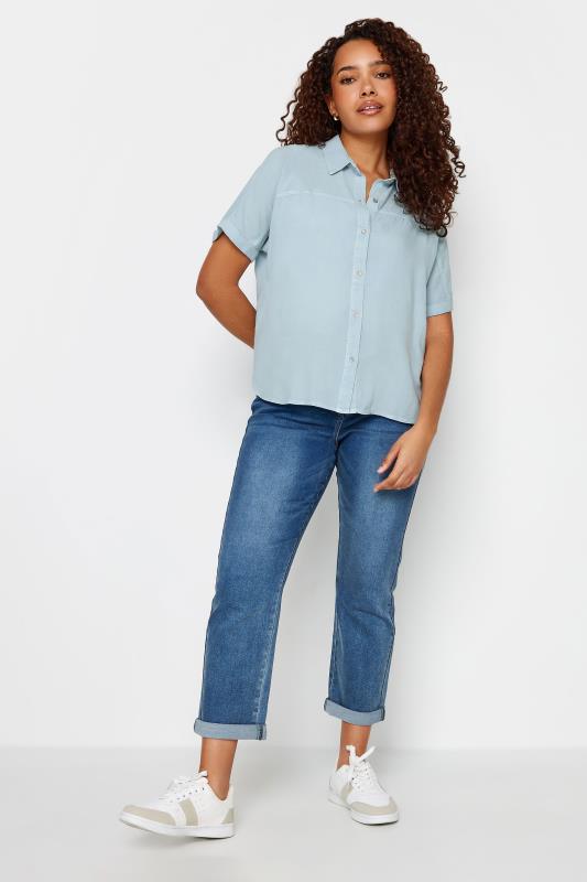M&Co Blue Chambray Short Sleeve Shirt | M&Co 2