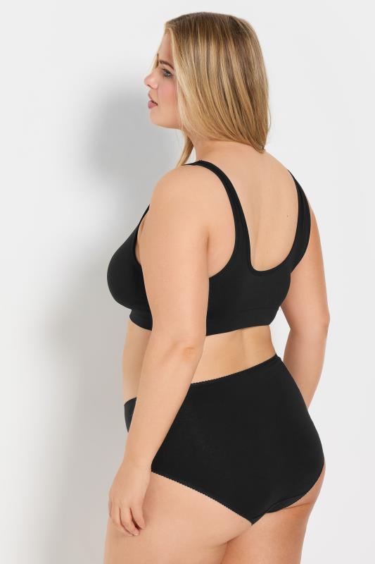 YOURSET 2 PACK Plus Size Black & White Lace Trim Seamless Bralette | Yours Clothing 6