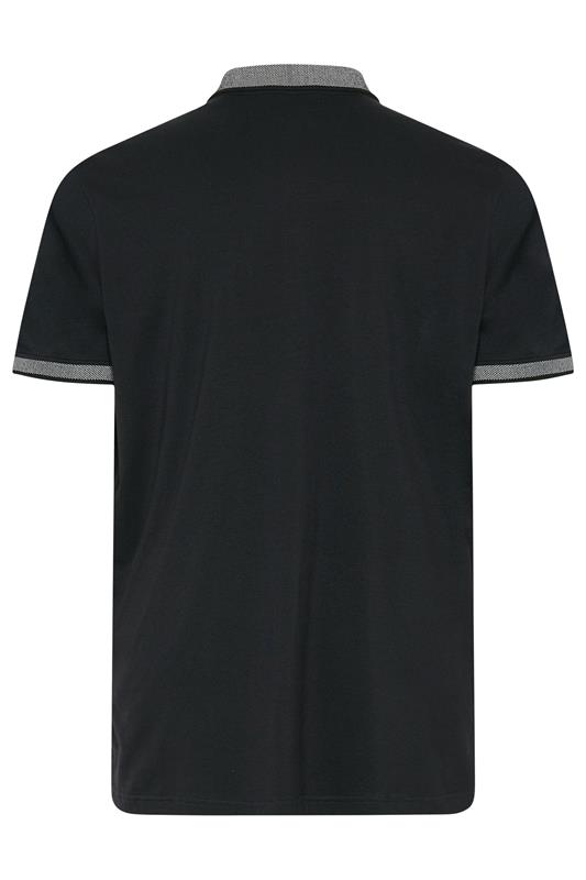 BadRhino Big & Tall Black Chambray Pocket Polo Shirt | BadRhino 7