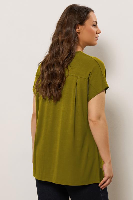 EVANS Curve Green Premium Jersey Pleat Swing Top 5