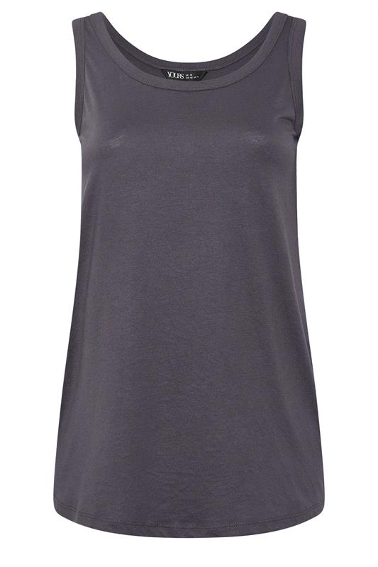 YOURS 3 PACK Plus Size Grey & Green Core Vest Tops | Yours Clothing 10