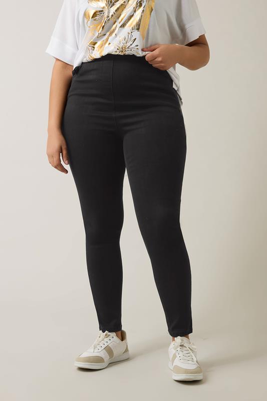EVANS Plus Size Black Skinny Jeggings | Evans 2