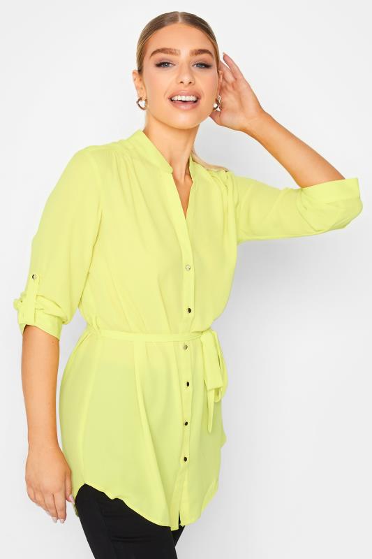M&Co Lime Green Tie Waist Blouse | M&Co 1
