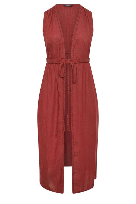 YOURS Plus Size Orange Crinkle Kimono | Yours Clothing 6