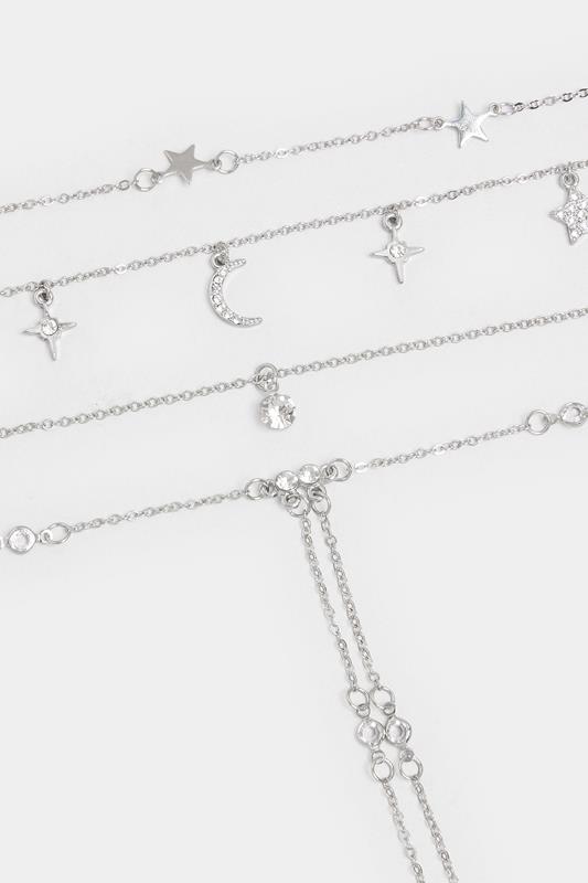 Silver Tone Multi Layer Celestial Necklace | Yours Clothing 2