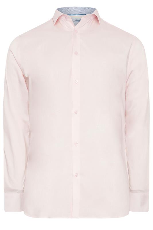 BadRhino Tailoring Big & Tall Pink Premium Stretch Long Sleeve Formal Shirt | BadRhino 2