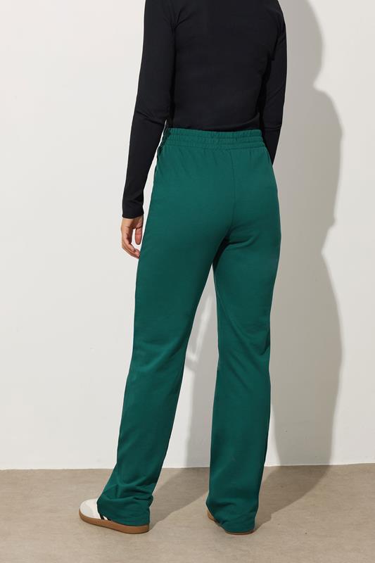 LTS Tall Green Jersey Fitted Straight Leg Joggers | Long Tall Sally 2