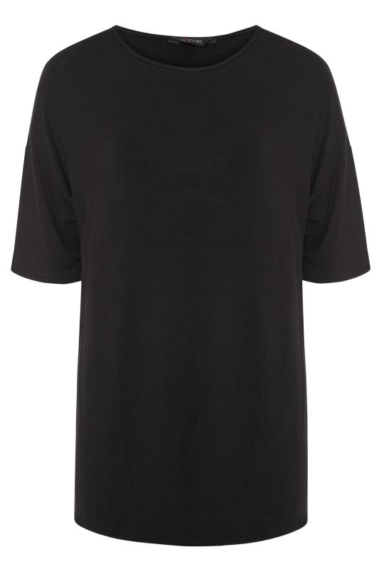 Plus Size Black Oversized T-Shirt | Yours Clothing 1