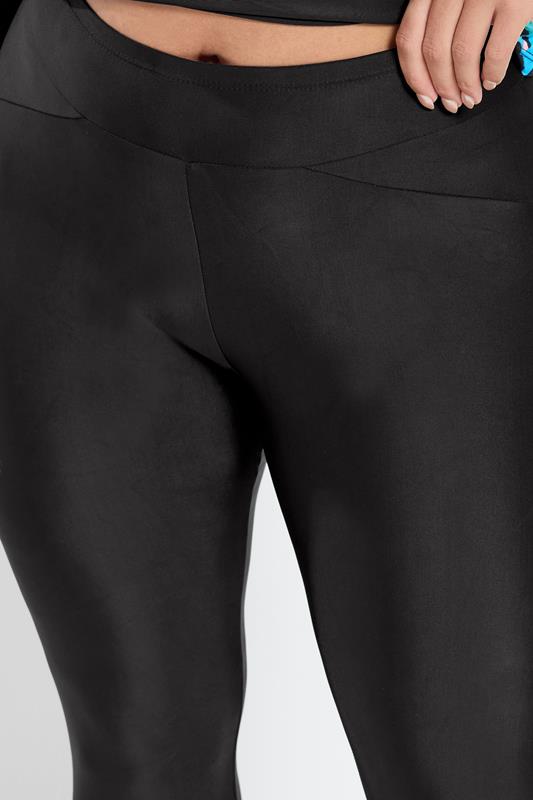 Black Long Swim Leggings | Yours Clothing 4