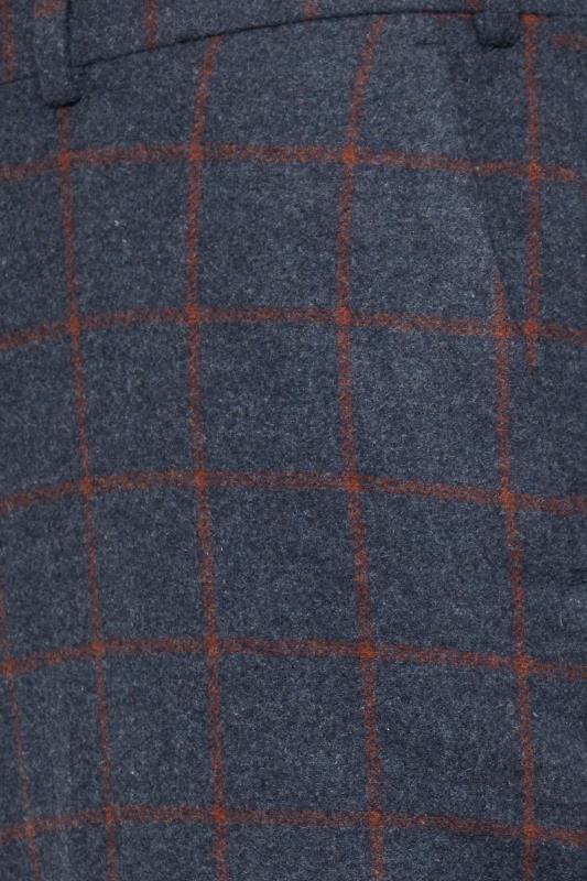 BadRhino Tailoring Big & Tall Blue & Red Checked Suit Trousers | BadRhino 6