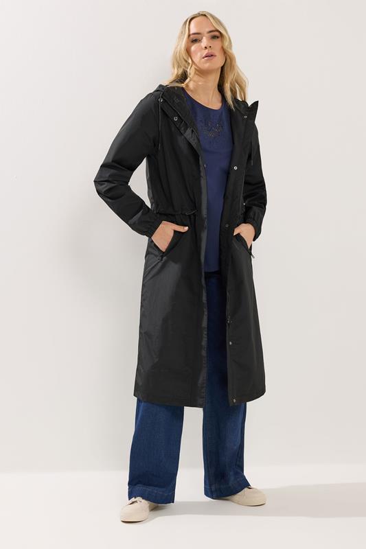 LTS Tall Black Waterproof Longline Jacket