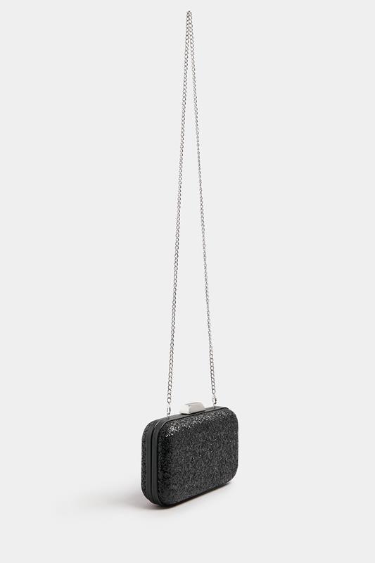 Black Sequin Clutch Bag | Yours Clothing 4