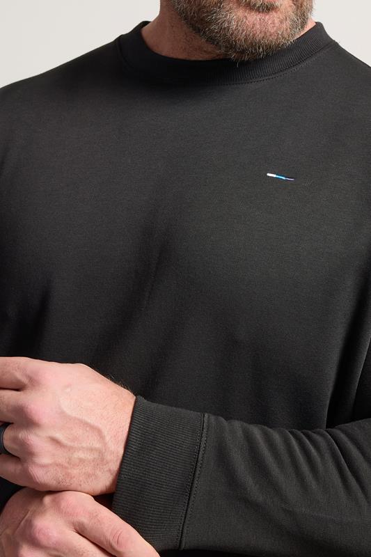 BadRhino Big & Tall Black Crew Neck Sweatshirt | BadRhino 4
