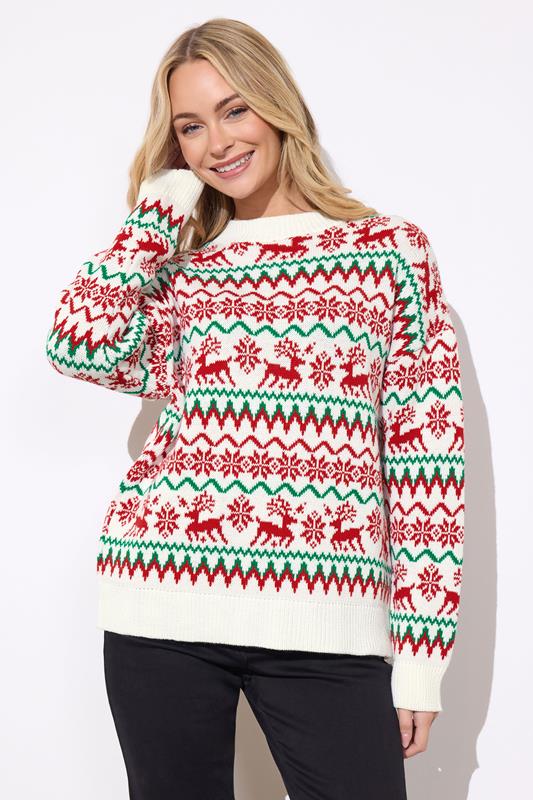M&Co Red Reindeer Novelty Christmas Jumper | M&Co 1