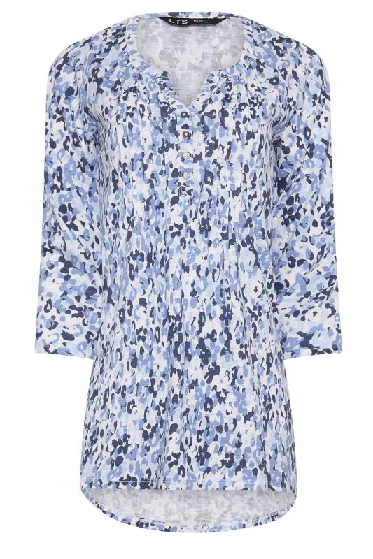 LTS Tall 2 PACK Beige Brown & Blue Cotton Henley Tops | Long Tall Sally 8