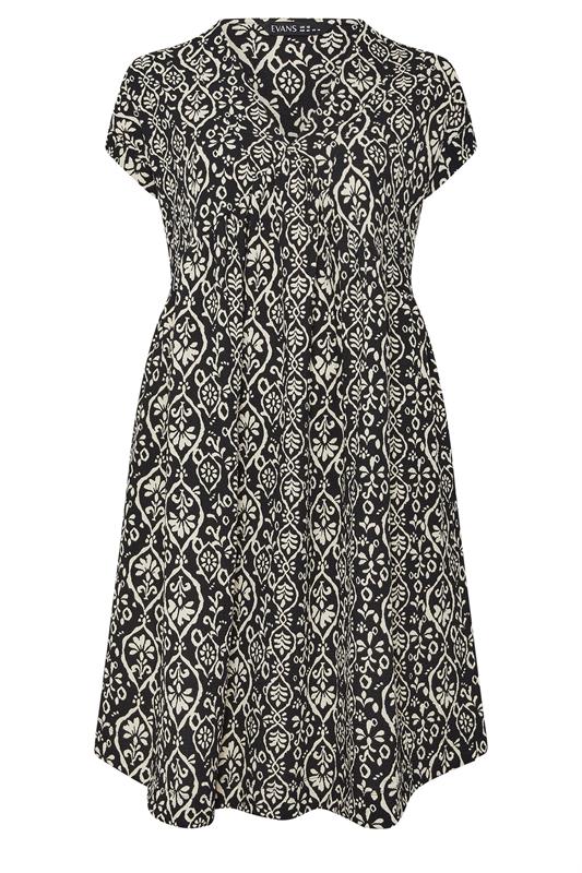 EVANS Curve Black Ikat Mini Dress 5