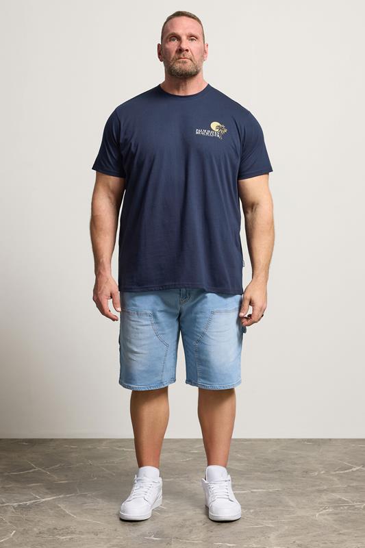 BadRhino Big & Tall Navy Blue 'Palm Beach Club' Graphic T-Shirt | BadRhino 2