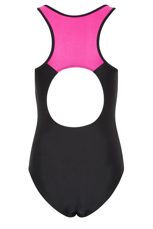 LTS Tall Women's Pink Contrast Active Swimsuit | Long Tall Sally 8