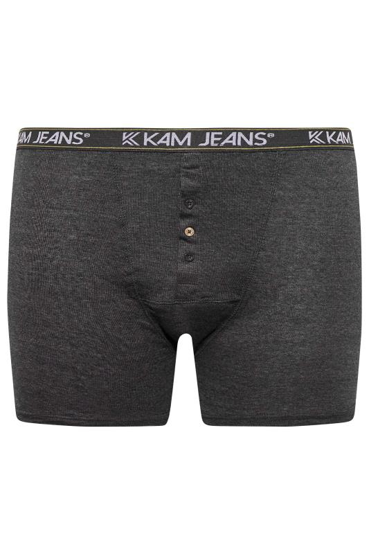 KAM 3 PACK Navy Blue & Grey Assorted Boxers | BadRhino 7