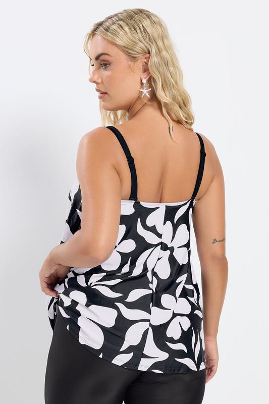 YOURS Curve Plus Size Black High Waist Swim Shorts | Yours Clothing  5