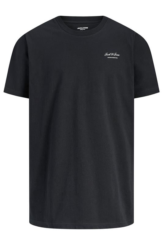JACK & JONES Big & Tall Black Logo Graphic T-Shirt | BadRhino 2