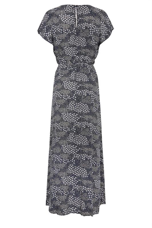M&Co Navy Ditsy Frill Sleeve Maxi Dress | M&Co 7